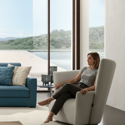 Fauteuil siège design moderne Salon blanc Style italien de luxe Prianera nouveau