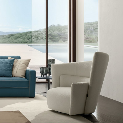 Fauteuil siège design moderne Salon blanc Style italien de luxe Prianera nouveau
