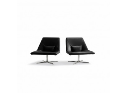 Fauteuil de style italien de luxe 1 place, fauteuil en cuir à dossier incliné de designer Prianera