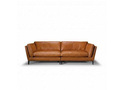Canapé 3 places Marron Mobilier de luxe Design Salon Mobilier Cuir Style Prianera neuf