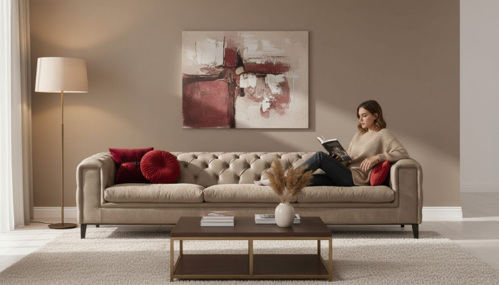 Canapé 4 places en cuir canapés de luxe Designer Luxe Chesterfield neuf.nioiiiii