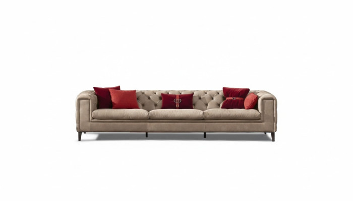 Canapé 4 places en cuir canapés de luxe Designer Luxe Chesterfield neuf.nioiiiii