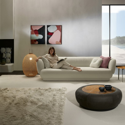 Canapé trois places de luxe blanc 3 places Design de canapé moderne Mobilier design Couchages