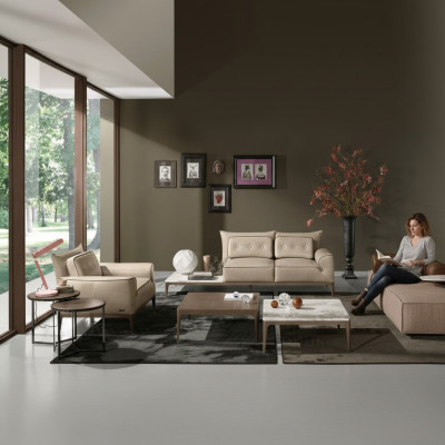 Ensemble de canapé Prianera Design Canapé Fauteuil Rembourrage Canapés 3 pièces. Ensemble chaise longue