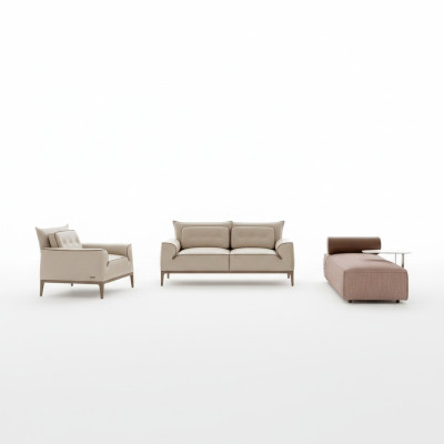 Ensemble de canapé Prianera Design Canapé Fauteuil Rembourrage Canapés 3 pièces. Ensemble chaise longue