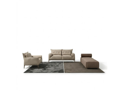 Ensemble de canapé de luxe Suite 2+1 Place Canapé Canapés Fauteuil en cuir 2 pièces. PRIANERA