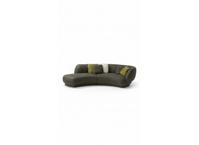 Canapé en textile 3 places Revêtement en cuir Moderne Siège relaxant Mobilier de luxe Canapé d'angle Rond