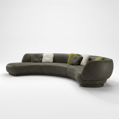 Canapé rond Canapé d'angle Canapé 6 places Canapé en cuir de luxe Mobilier de salon