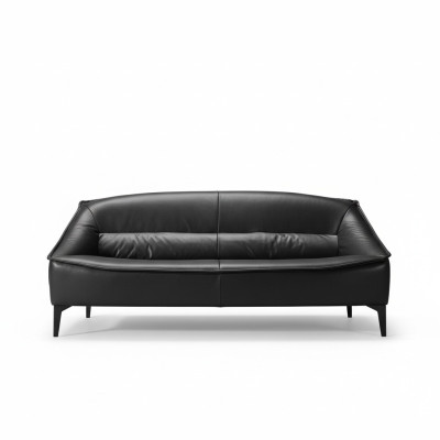 Canapé de luxe trois places Canapés 3 places en cuir design Canapé Style Mobilier Noir