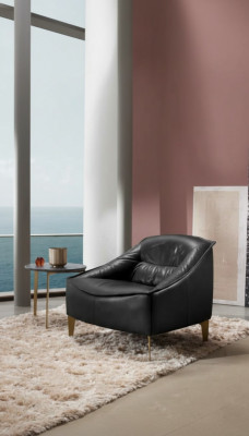 Revêtement de fauteuil à sièges Design moderne Fauteuil en cuir Détente Salon de luxe Salle de séjour