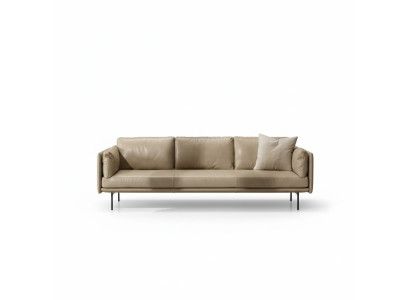 Canapé Prianera de luxe trois places Canapé Beige Relax Meubles rembourrés Canapés en cuir
