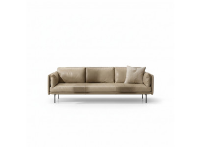 Canapé Prianera de luxe trois places Canapé Beige Relax Meubles rembourrés Canapés en cuir