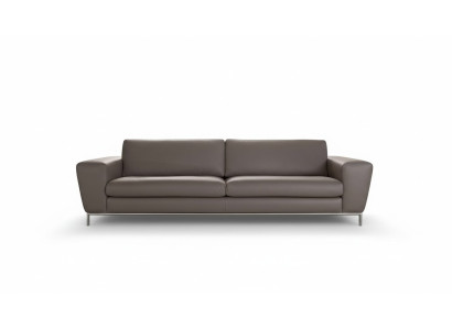 Canapé moderne en cuir Canapé en cuir Design Trois places gris Canapé 3 places Prianera