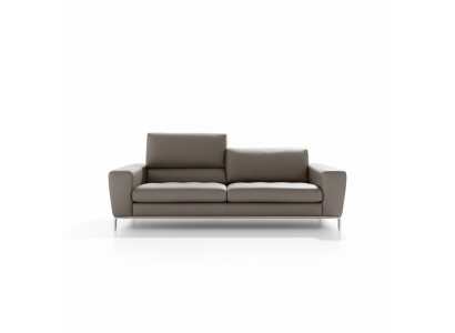 Canapé trois places en cuir de luxe 3 places Design de siège de canapé Gris Prianera