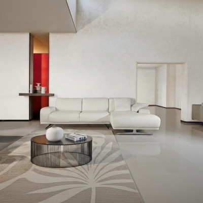 Canapé d'angle en L de luxe Meubles de salon Design de canapé Blanc Nouveauté en mobilier italien