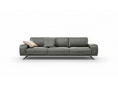Canapé 3 places Mobilier de luxe Salon Canapé en cuir Trois places Design gris Prianera