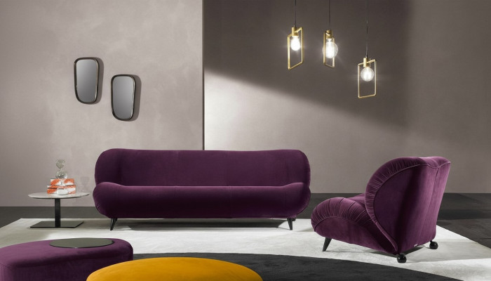 Groupe Ensemble Ensemble de canapé 3+1 places 2pcs. Meubles Canapés Fauteuil de luxe Siège Violet neuf