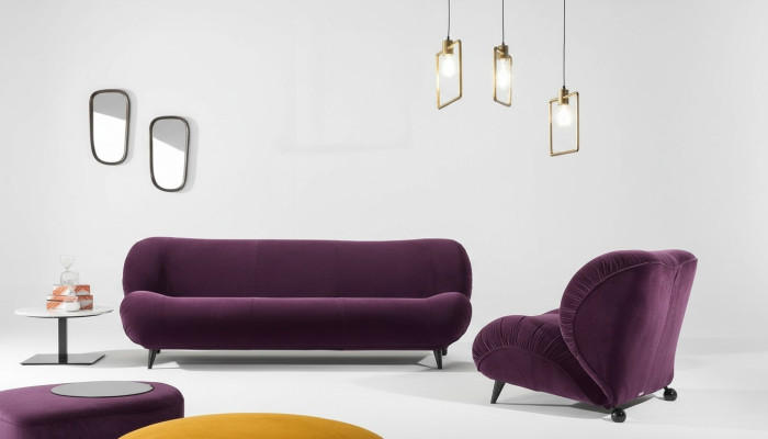 Groupe Ensemble Ensemble de canapé 3+1 places 2pcs. Meubles Canapés Fauteuil de luxe Siège Violet neuf