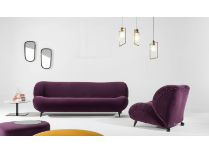 Groupe Ensemble Ensemble de canapé 3+1 places 2pcs. Meubles Canapés Fauteuil de luxe Siège Violet neuf