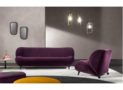 Groupe Ensemble Ensemble de canapé 3+1 places 2pcs. Meubles Canapés Fauteuil de luxe Siège Violet neuf