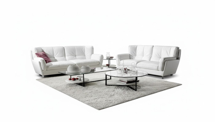 Élégant salon de meubles de sièges designer 3+2 canapés rembourrés de luxe ensemble de canapés