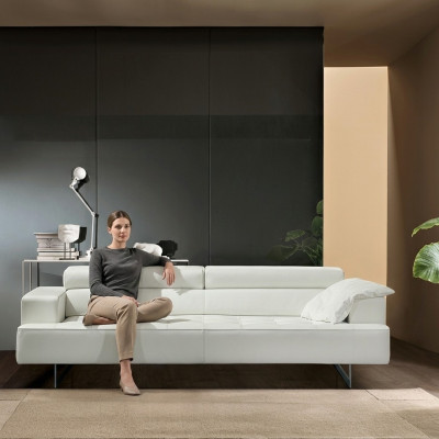 Rembourrage Prianera Mobilier Canapé 3 places Canapés 3 places Canapés en cuir de luxe Canapés blancs