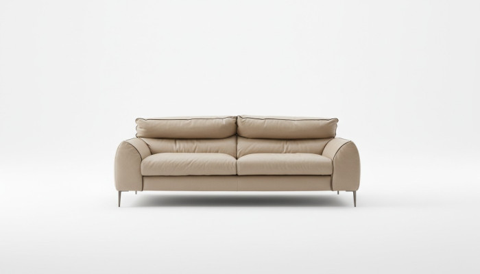 Sofa en cuir beige pour le salon Deux places de design Canapés rembourrés Canapés 2 places Prianera