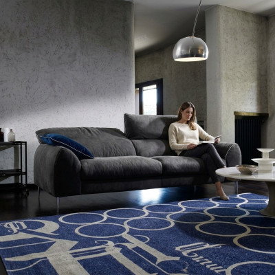 Canapé trois places Canapés 3 places Tapisserie Meubles Prianera Textile de luxe Canapés gris