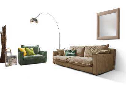 Ensemble de canapés 3+1 places Ensemble de suite de luxe Canapé Fauteuil en cuir Salon