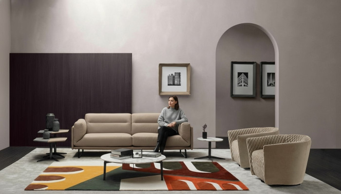 Ensemble de canapés Canapé Rembourrage Canapé en cuir Mobilier italien Canapé Prianera