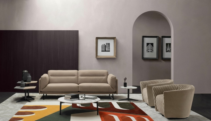 Ensemble de canapés Canapé Rembourrage Canapé en cuir Mobilier italien Canapé Prianera