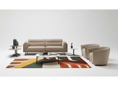 Ensemble de canapés Canapé Rembourrage Canapé en cuir Mobilier italien Canapé Prianera