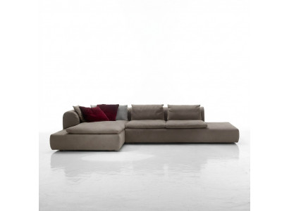 Canapé d'angle Canapé Rembourrage Canapés Sofa Forme L Mobilier Gris Canapés Cuir