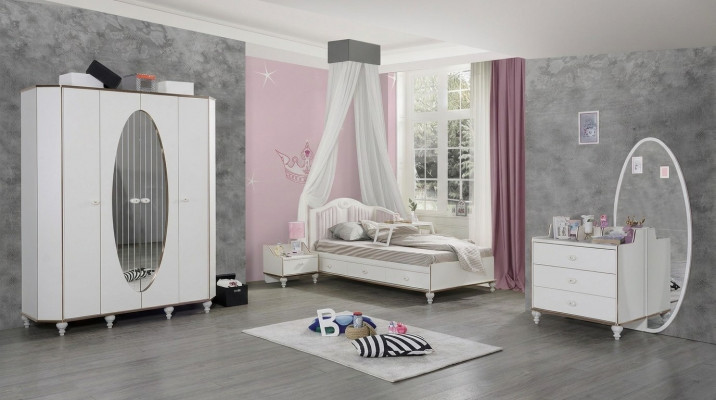 Ensemble de chambre à coucher Design Moderne de Luxe 4 pièces