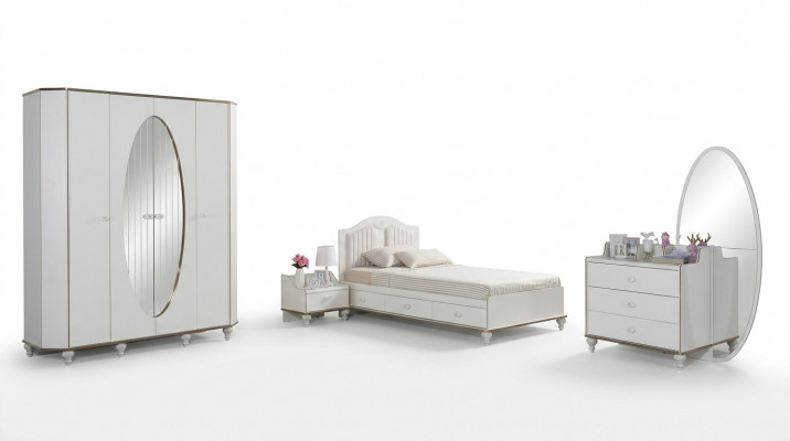Ensemble de chambre à coucher Design Moderne de Luxe 4 pièces