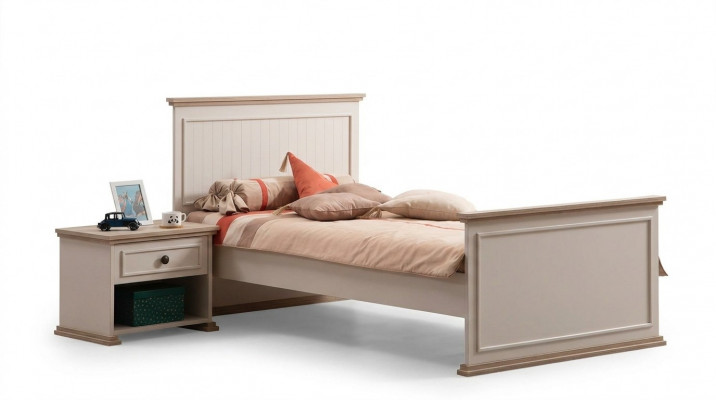 Lit lit simple Table de chevet Chambre à coucher 2pcs. Mobilier de luxe moderne neuf