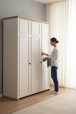 Armoire beige Armoire Chambre d'enfants Étagères Jeunesse Enfants