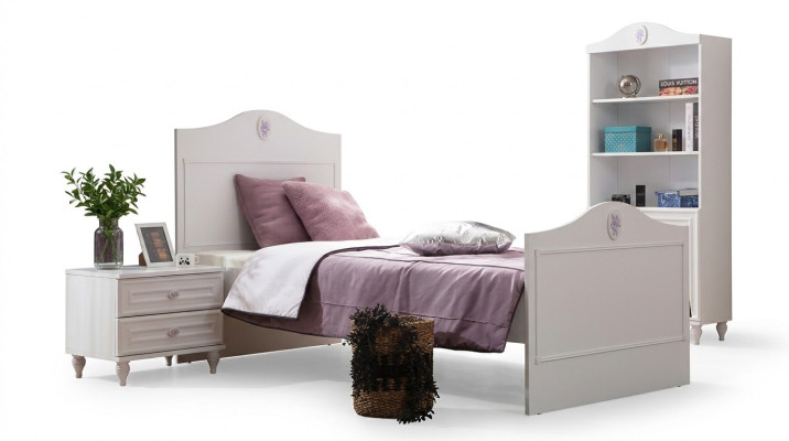 Lit de jeunesse Lit d'enfants Design pour enfants Moderne Lit blanc Chambre d'enfants nouveau