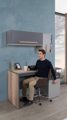 Bureau Table moderne Étagère murale Bois Jeunesse Chambre d'enfants Meubles Design