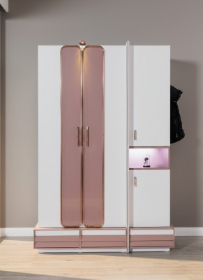 Armoire en bois de luxe pour filles, design de meubles pour enfants, rose, nouvelle