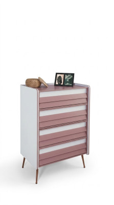Commode avec miroir Commodes en bois Meubles Armoire Chambre d'enfants Rose nouveau