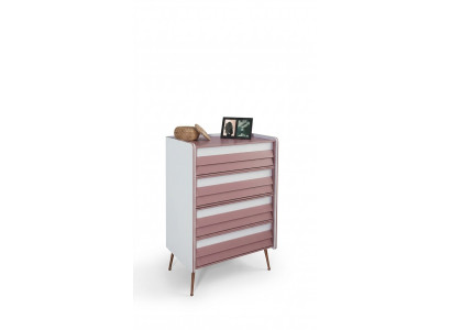 Commode avec miroir Commodes en bois Meubles Armoire Chambre d'enfants Rose nouveau
