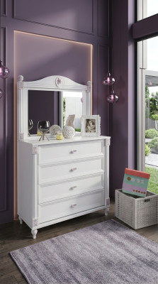 Chambre d'enfants Commode moderne avec miroir avec tiroirs Mobilier de designer Room
