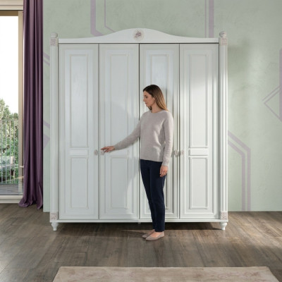 Chambre d'enfants Armoires Armoire Blanc Design Armoires à vêtements Garde-robe