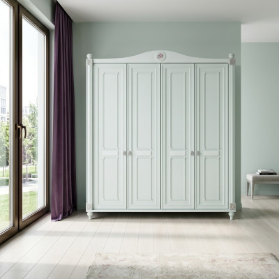 Chambre d'enfants Armoires Armoire Blanc Design Armoires à vêtements Garde-robe