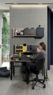 Étagère murale de bureau Table Mobilier de style italien Meubles Bois neuf