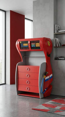 Commode avec tiroirs station-service Chambre d'enfant Commodes Mobilier Bois Pièce