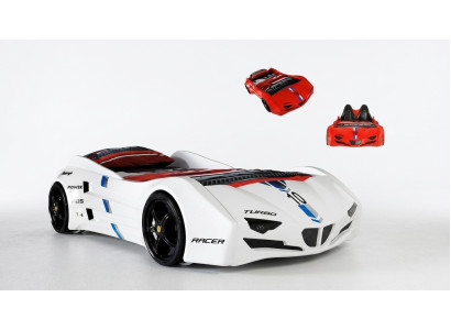 Lit de voiture de course avec matelas Lit de voiture Chambre d'enfants Lits Meubles nouveaux