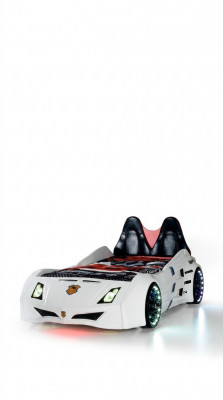 Lit de voiture Chambre d'enfants Voiture de course Lit de voiture Lit d'enfants Bois Mobilier neuf