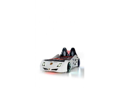 Lit de voiture Chambre d'enfants Voiture de course Lit de voiture Lit d'enfants Bois Mobilier neuf
